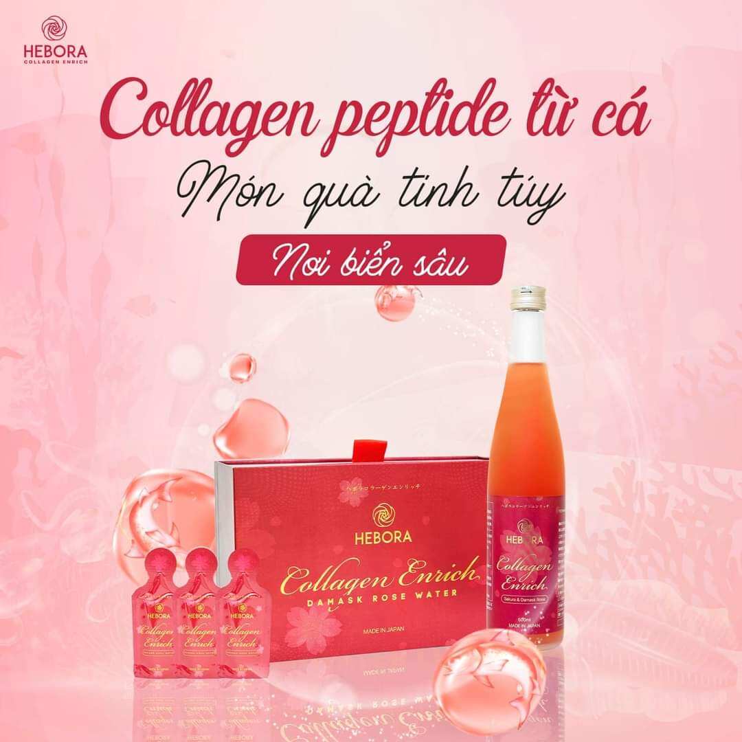 GIAO HỎA TỐC 2H💥MẪU MỚI NHẤT CHAI 500ML & SET 28 TÚI 💥Collagen Hebora Enrich NHẬT BẢN
