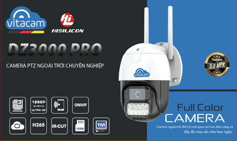 ( Siêu phẩm) Camera Vitacam ngoài trời DZ3000 Pro  3.0