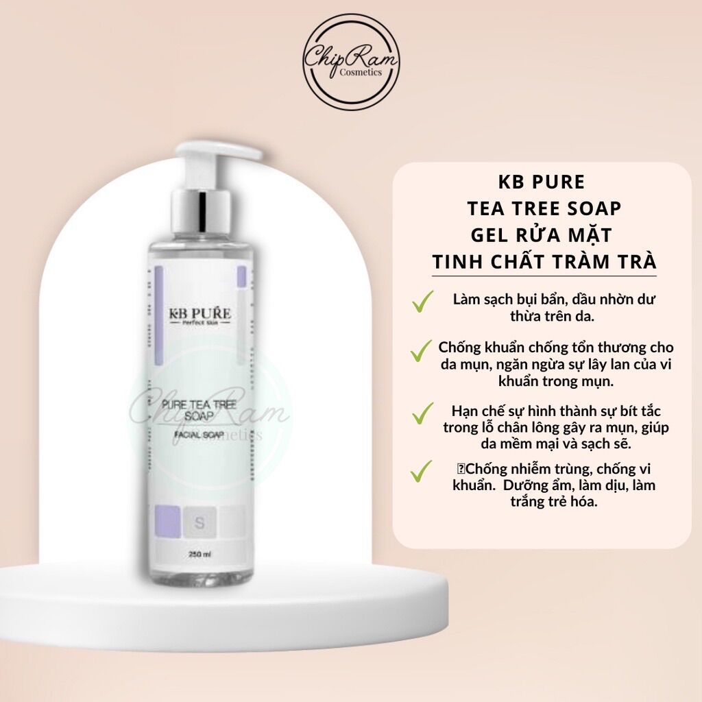 KB PURE TEA TREE SOAP/ GEL RỬA MẶT TINH CHẤT TRÀM TRÀ