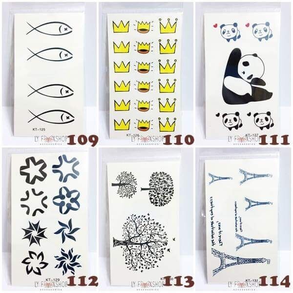 Combo 10 Hình xăm dán tattoo sticker