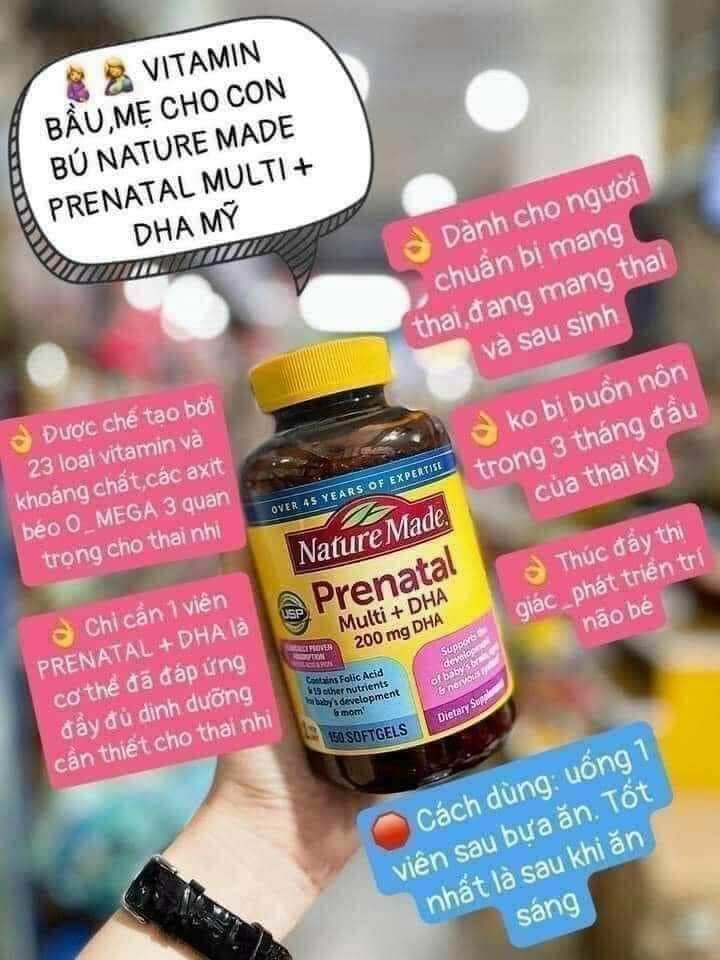 Bổ Bầu  DHA Prenatal của Mỹ 150