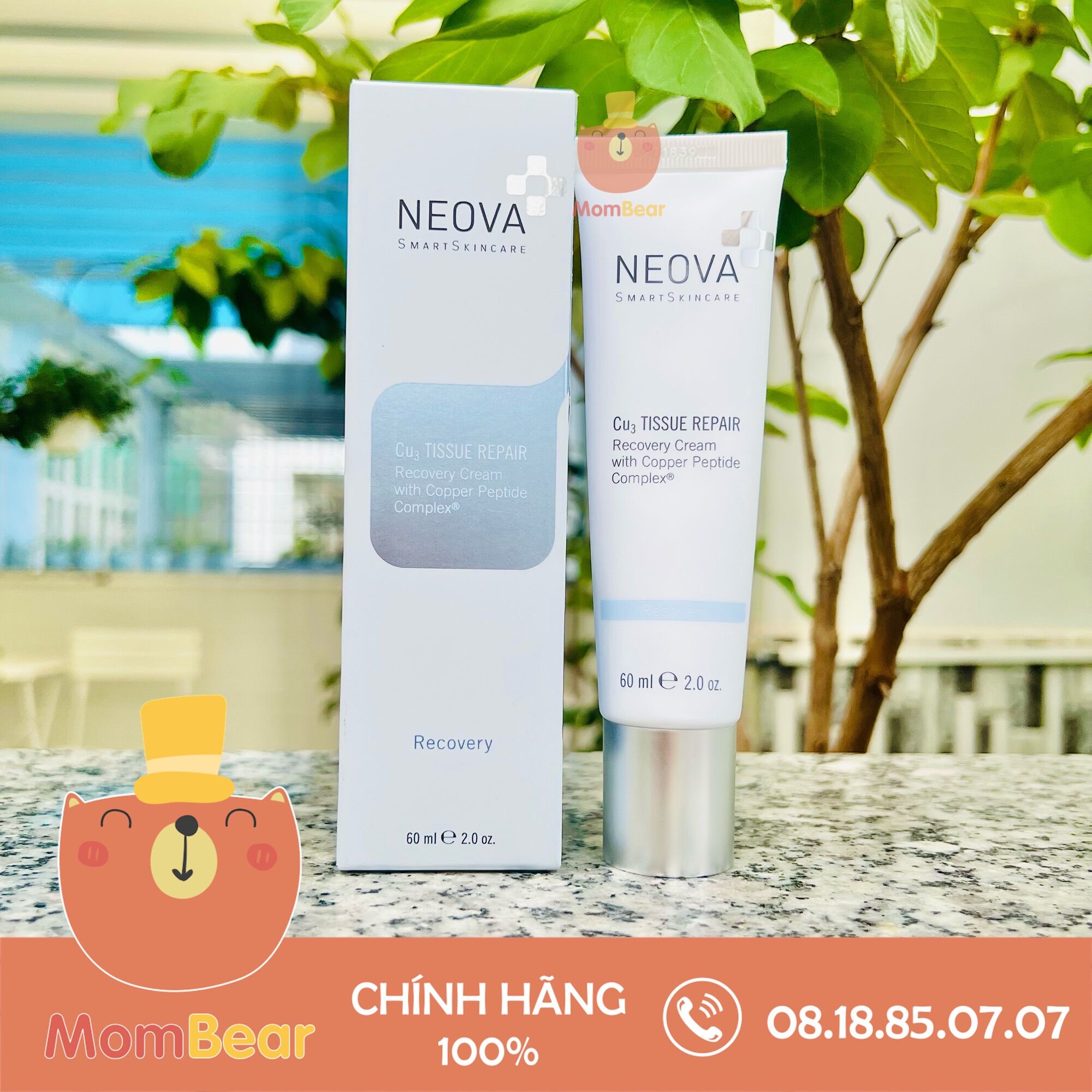 Kem dưỡng ẩm phục hồi da Neova Cu3 Tissue Repair 60ml