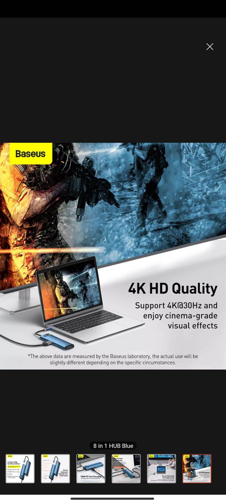Hub Type-C Baseus 8 in 1