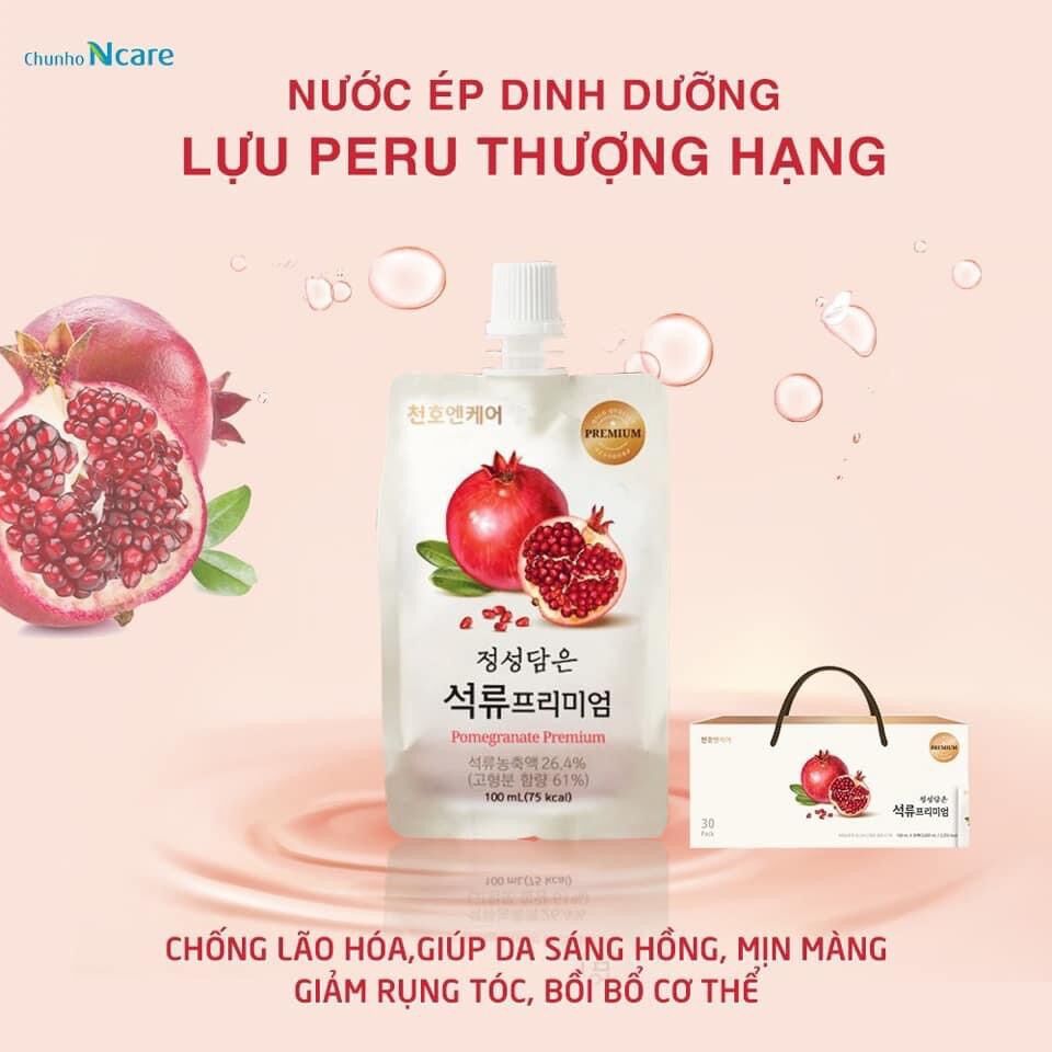 Hồng sâm lựu ép tươi Chunho nữ từ 20 tuổi 30 gói/thùng
