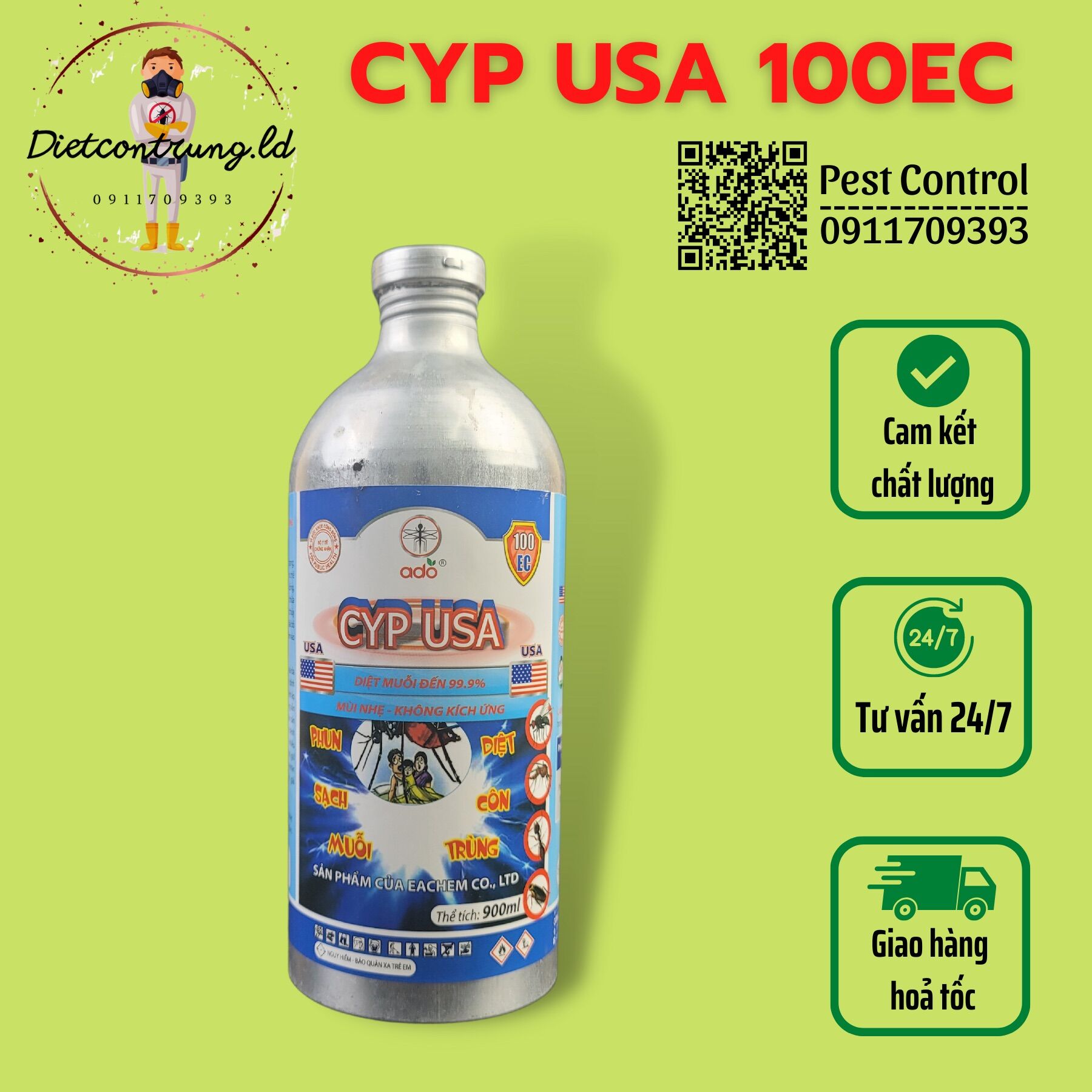 Diệt muỗi, côn trùng cyp usa 100ec