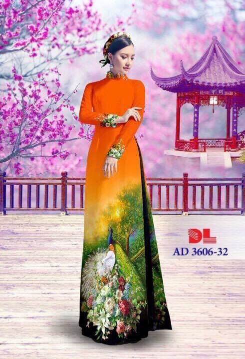[HCM]Áo dài in con công