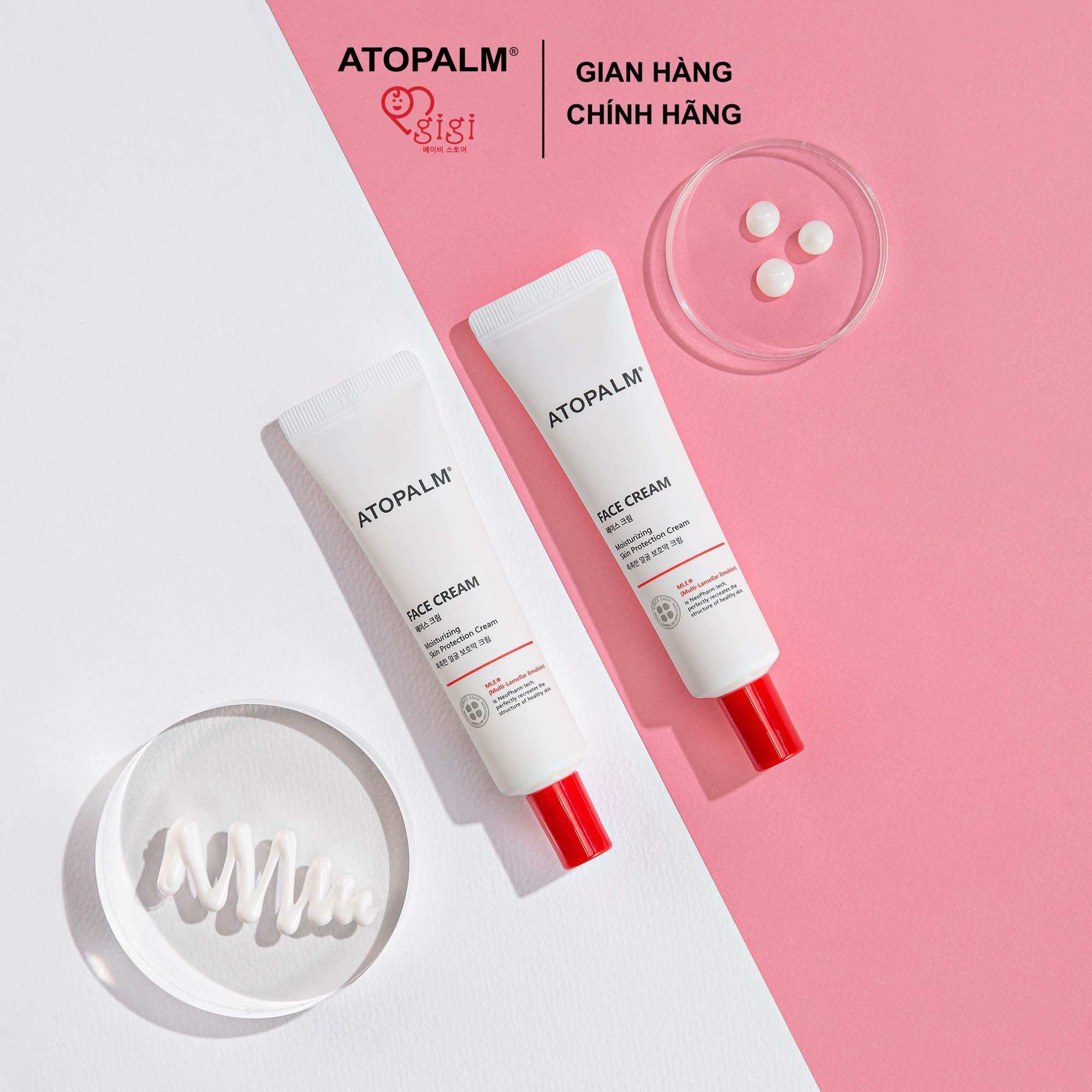 Kem dưỡng ẩm mặt da khô nẻ chàm ATOPALM FACE CREAM cho bé sơ sinh, trẻ em, người lớn 35ml