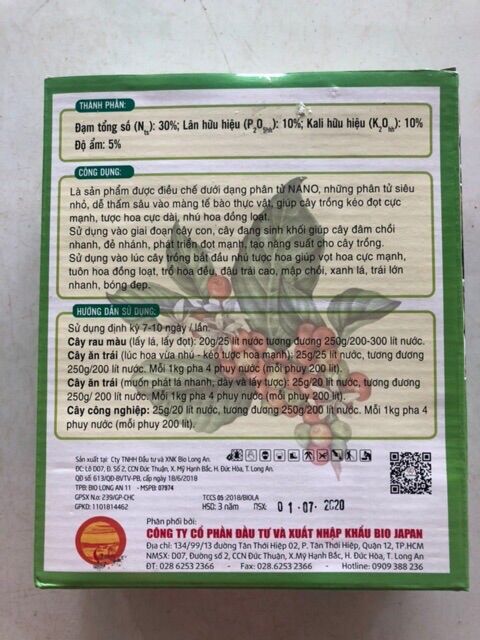 Phân bón 30-10-10 1 ký. Hàng chính hãng Quả Cầu Lửa