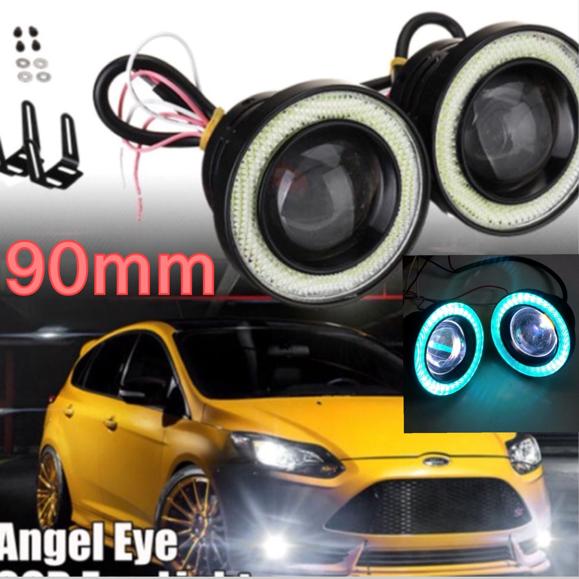 Cặp đèn led pha gầm 89mm cho ô tô