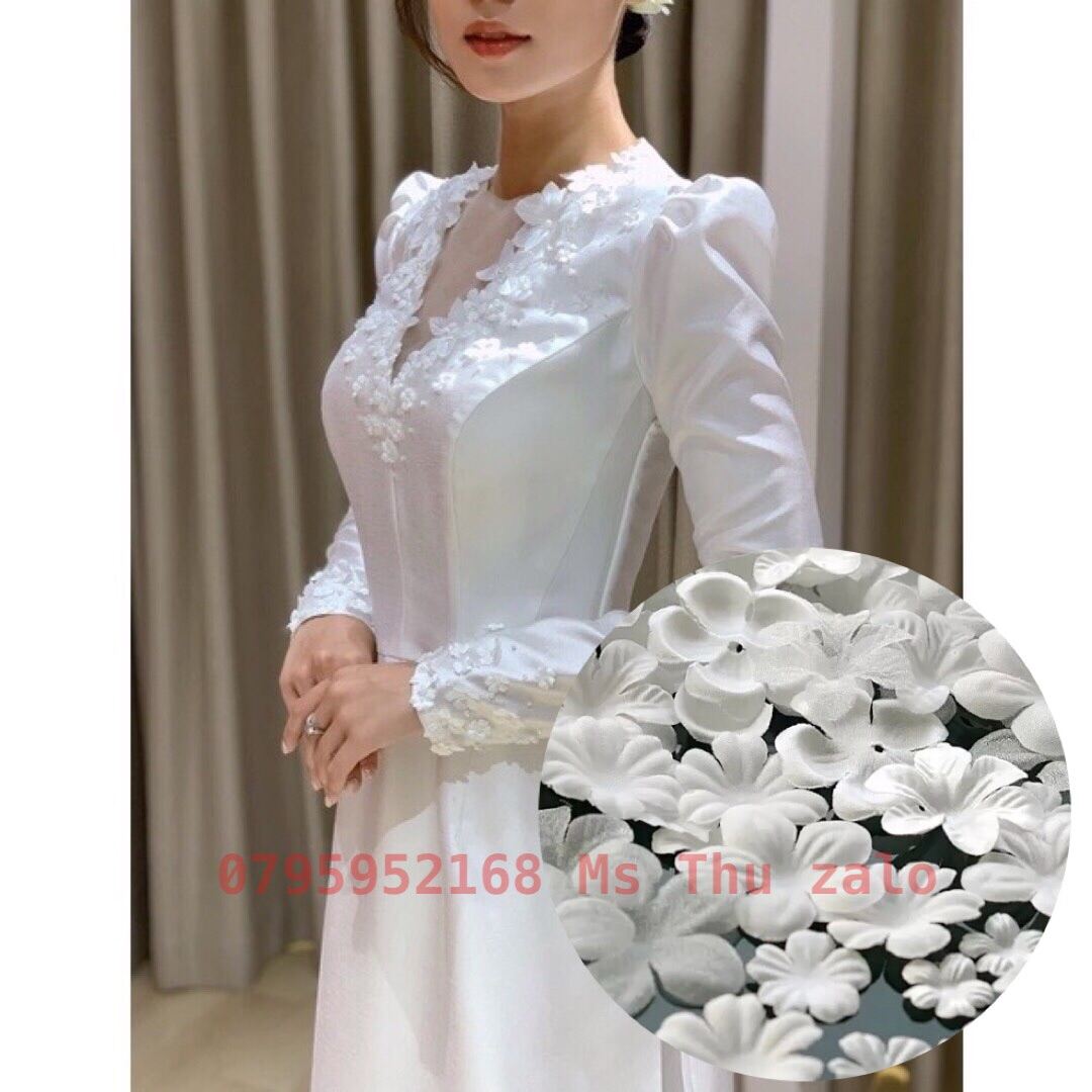 Hoa trang trí vải áo dài váy cưới phụ kiện may mặc