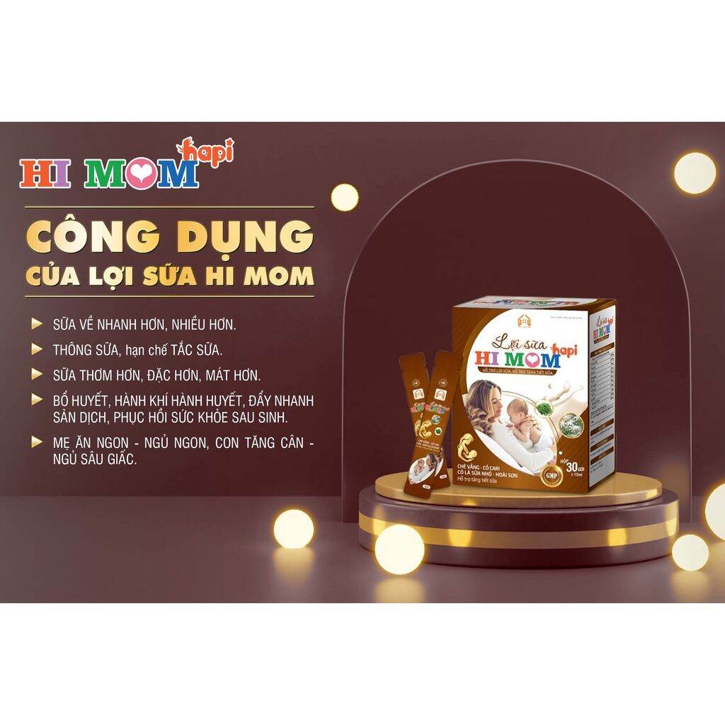 [1 HỘP]Lợi Sữa HI MOM Hapi Chính Hãng