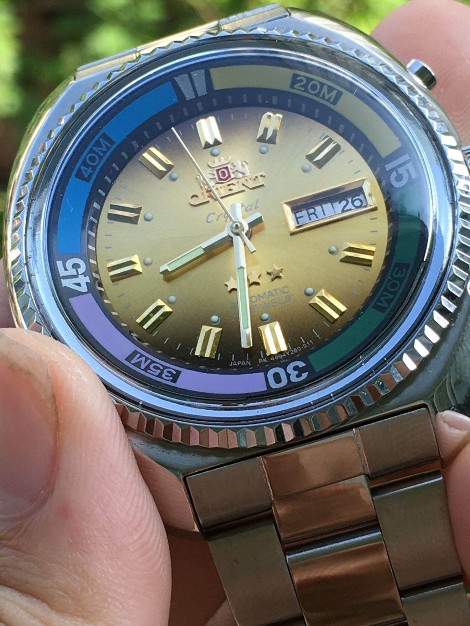 ĐỒNG HỒ NAM : Tqlc mặt vàng size 42mm