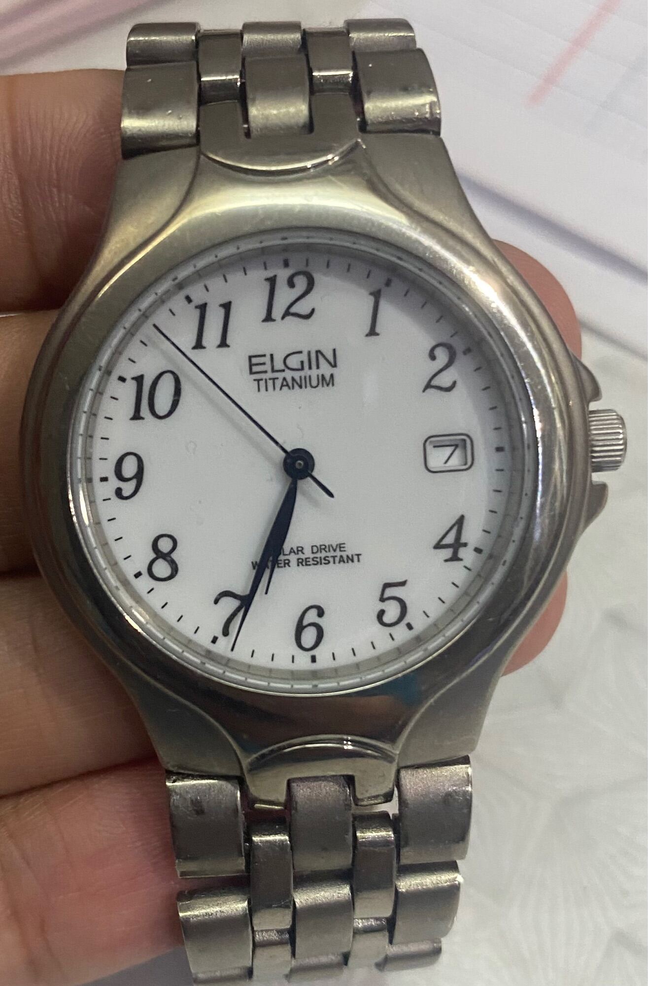 Elgin titanium hot sale solar watch