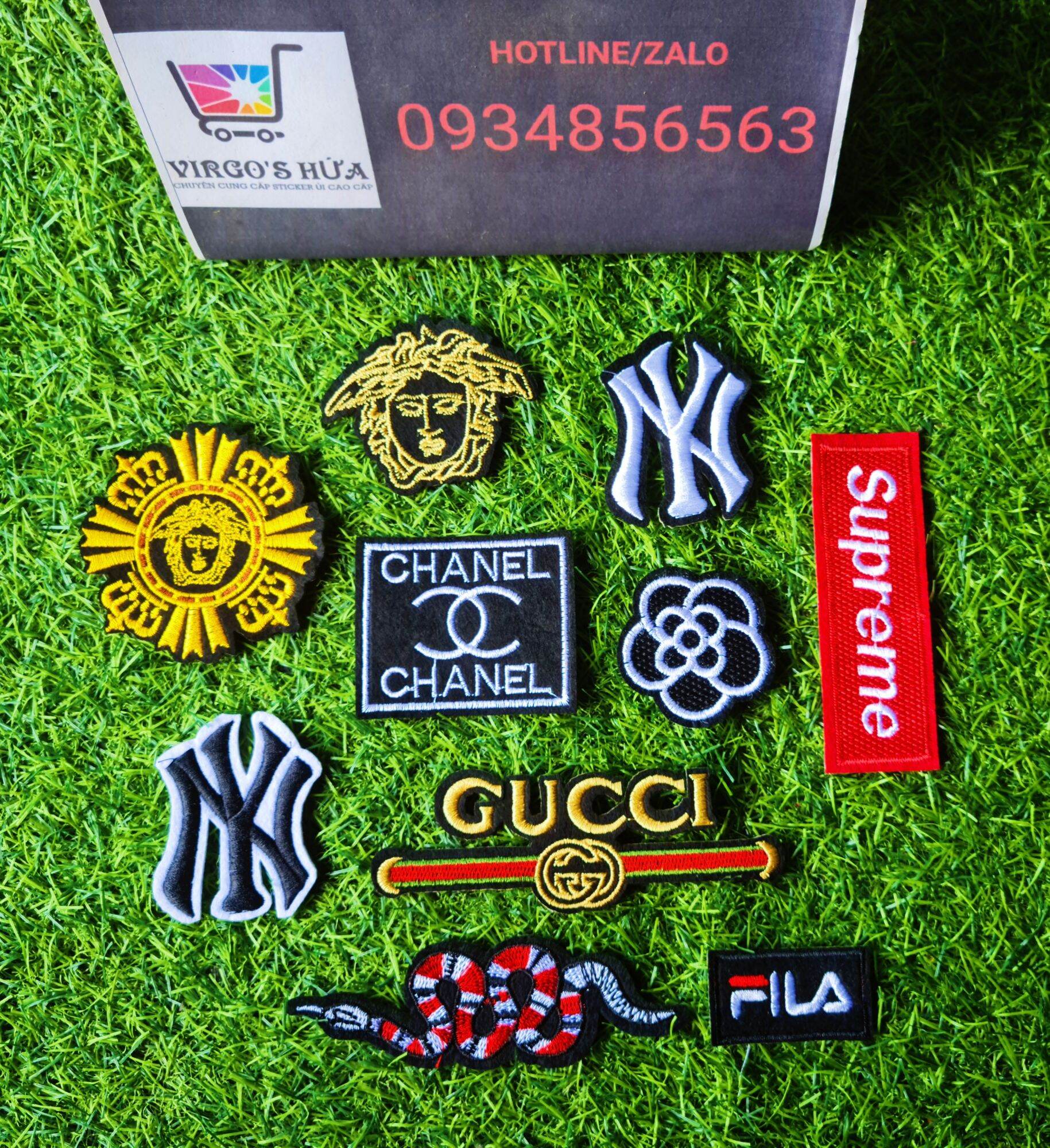 Combo 10 Logo Thêu Ủi Thương Hiệu