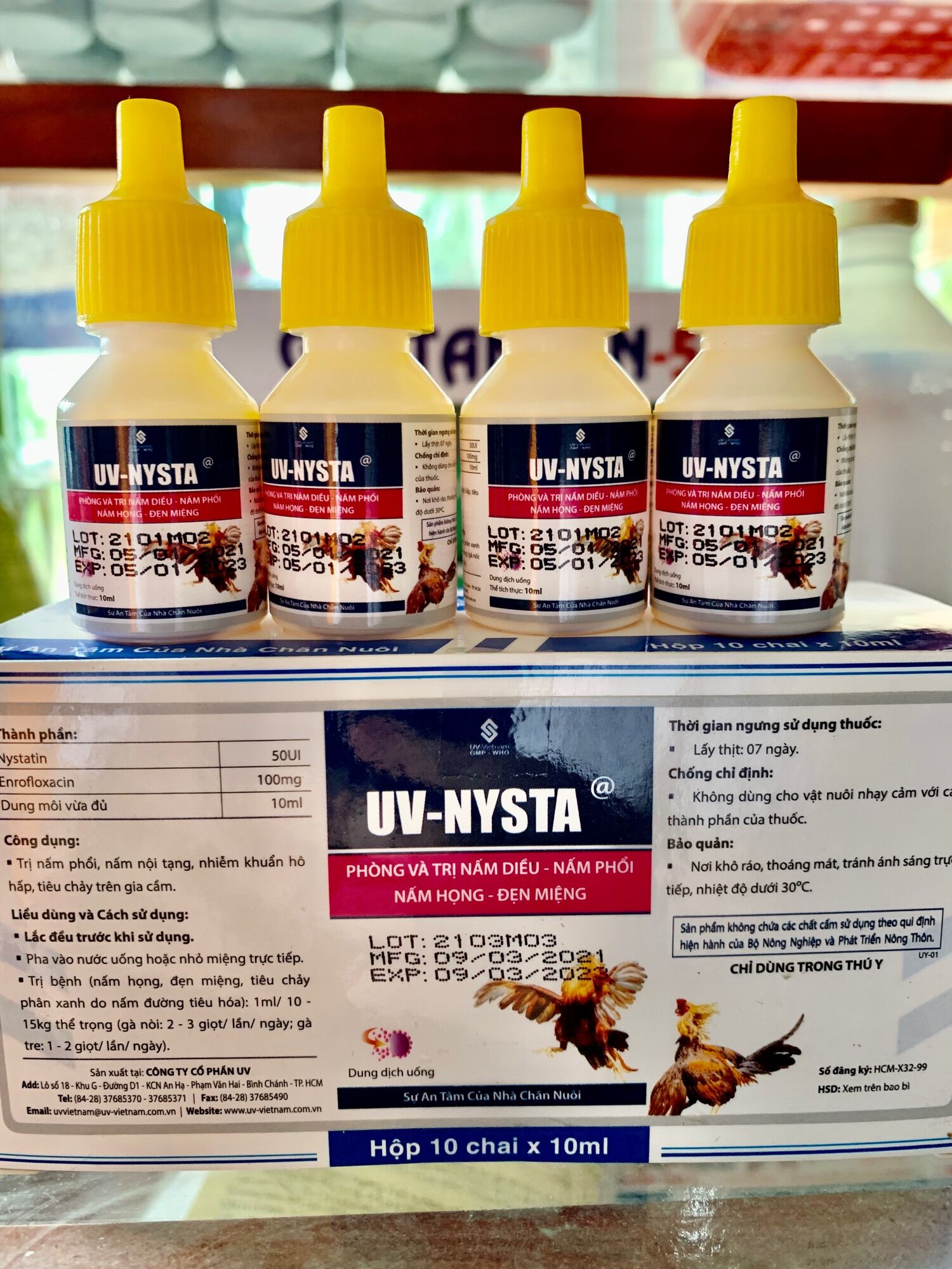 Nysta 10 ml nấm diều, nấm phổi, đẹn miệng, hen, khẹc.
