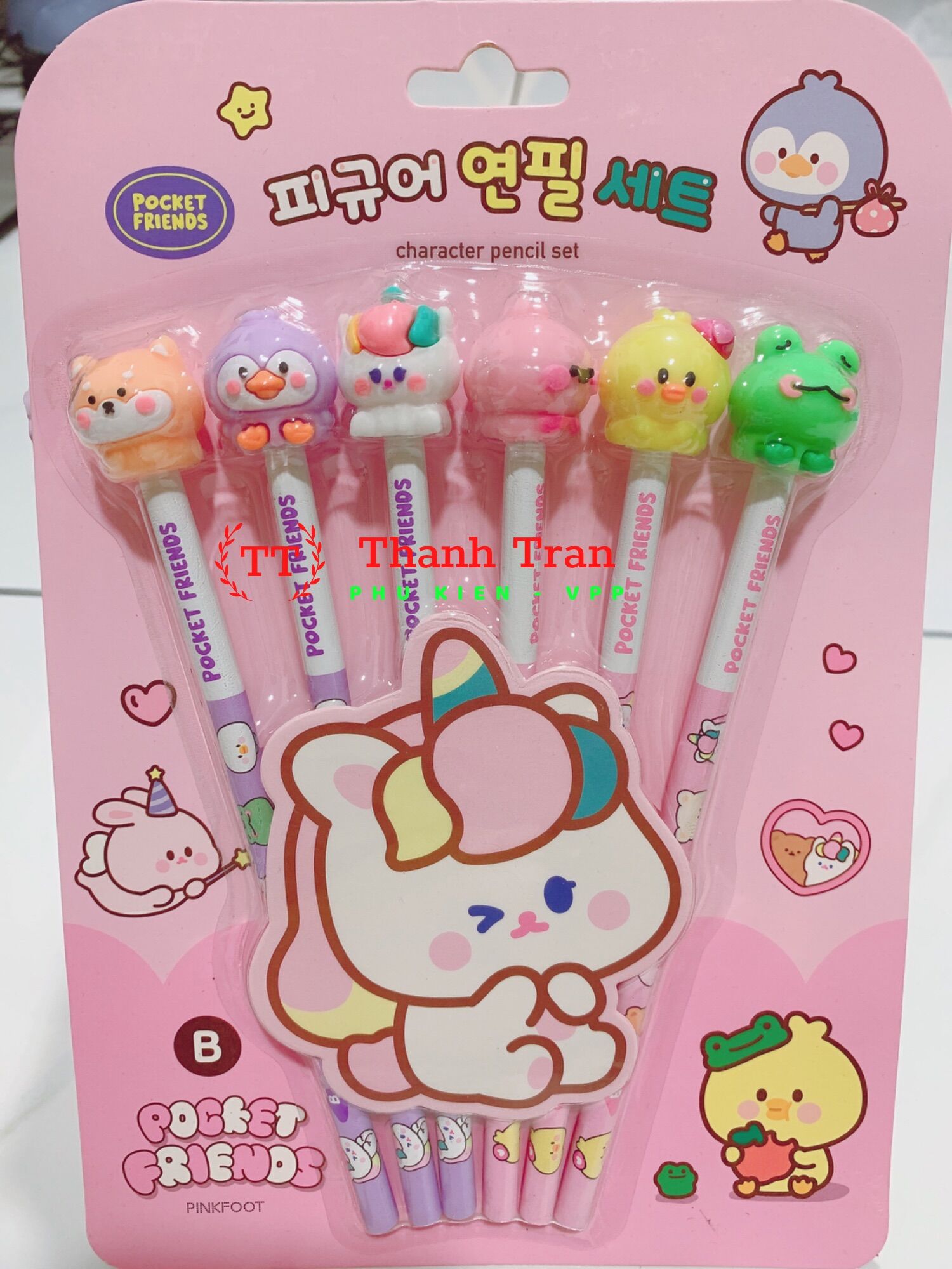 Bút chì gỗ đầu hình thú ngộ nghĩnh