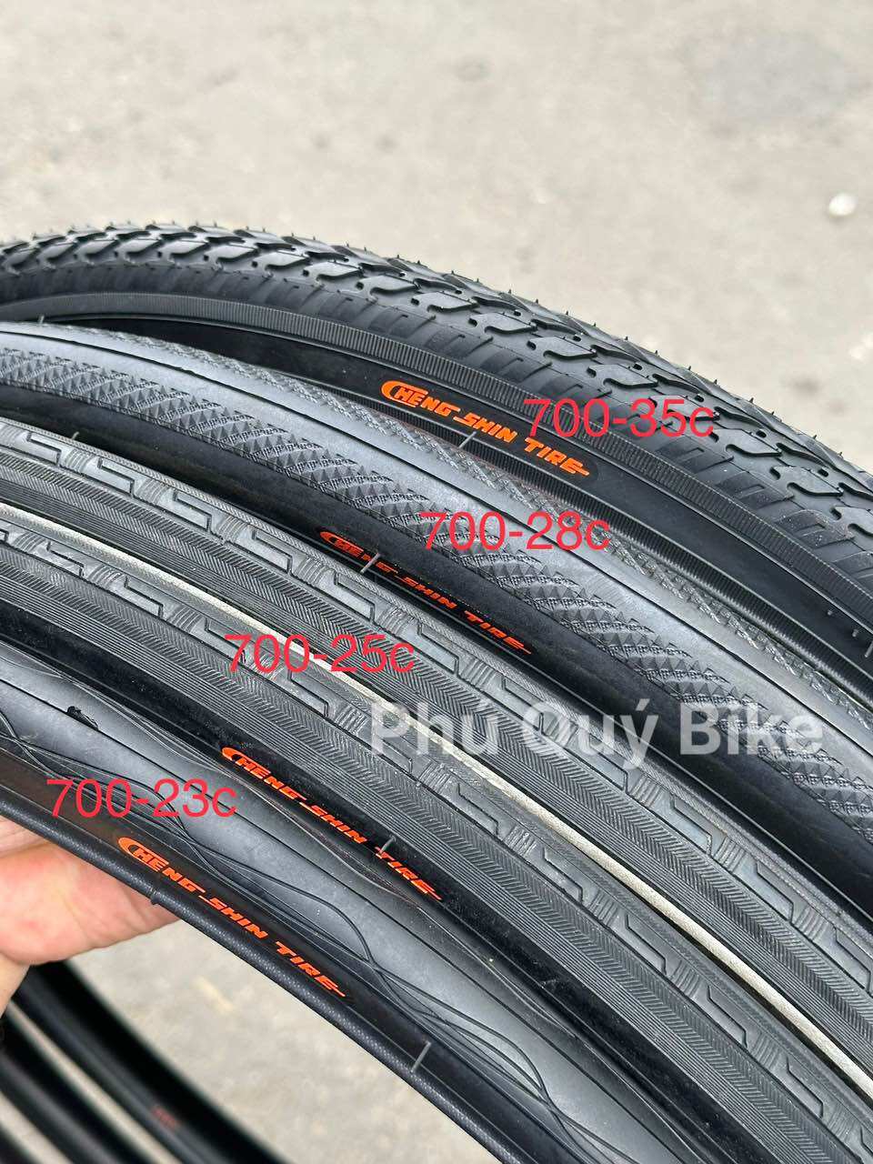 Vỏ lốp xe đạp 700x23c , 700x28c , 700x35c cheng shin có talon