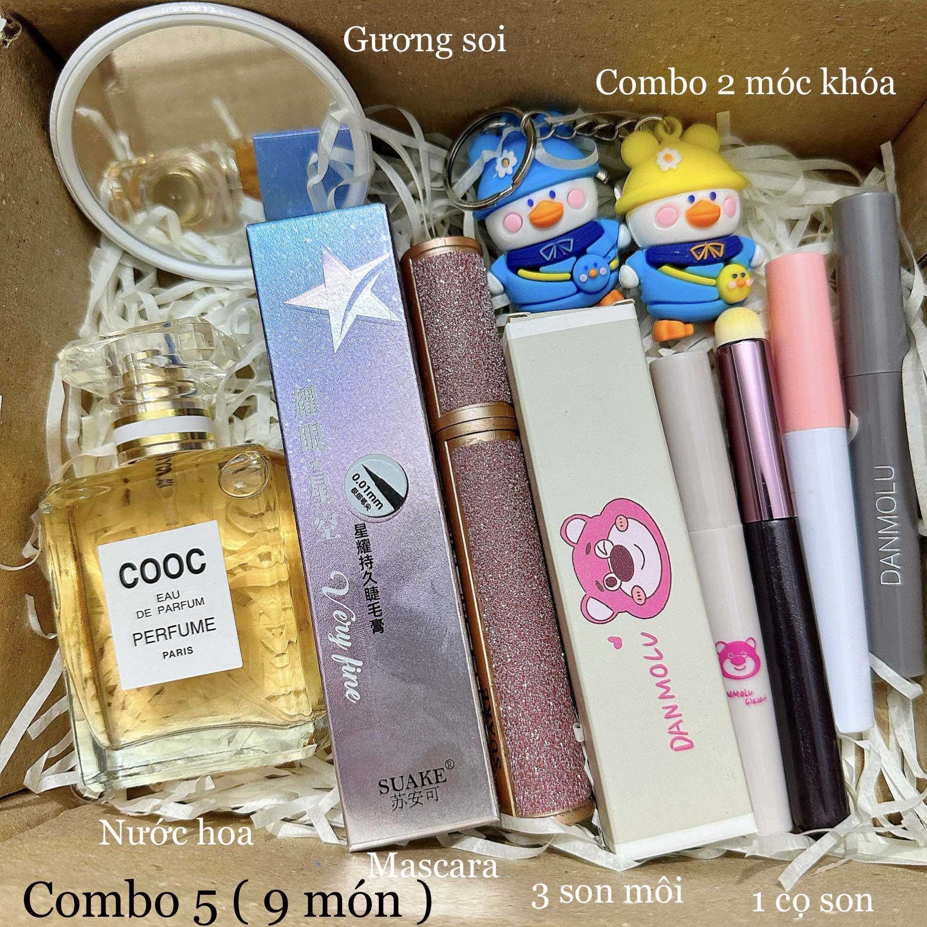 SET QUÀ TẶNG 9 MÓN, SET QUÀ MAKEUP TẶNG BẠN GÁI