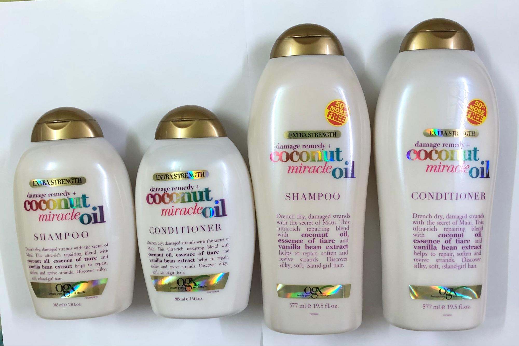 Dầu Gội/Xả Mềm Tóc OGX Extra Strength Damage Remedy + Coconut Miracle Oil của Mỹ [MẪU MỚI]