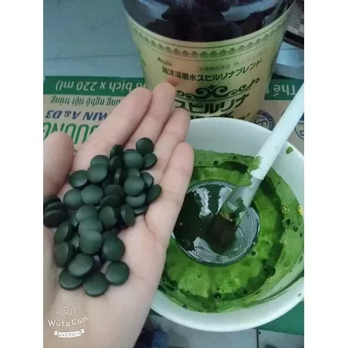 100 viên tảo xoắn Nhật Bản (uống + đắp mặt) thức ăn cho cá tép