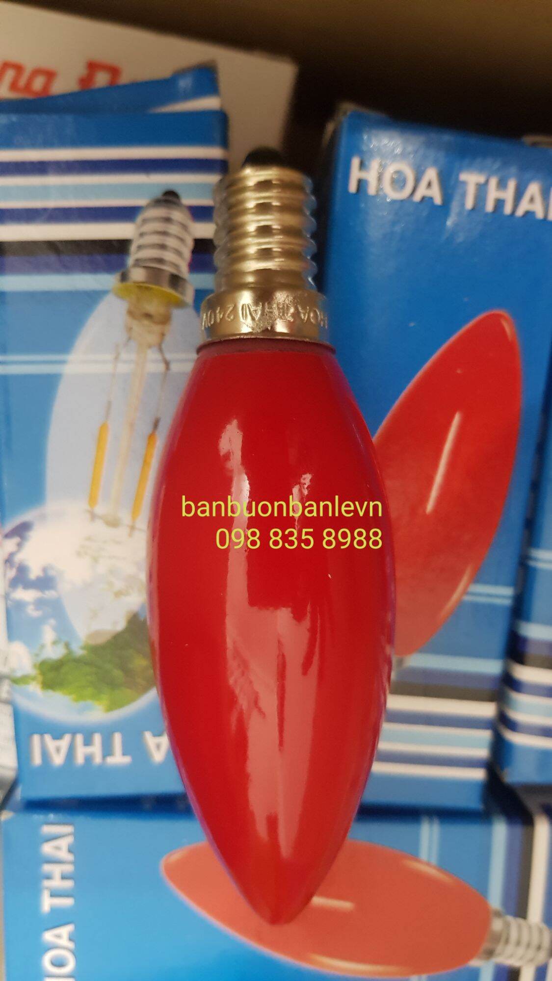 Bóng đèn LED nhót đỏ dây tóc  đui xoáy E14