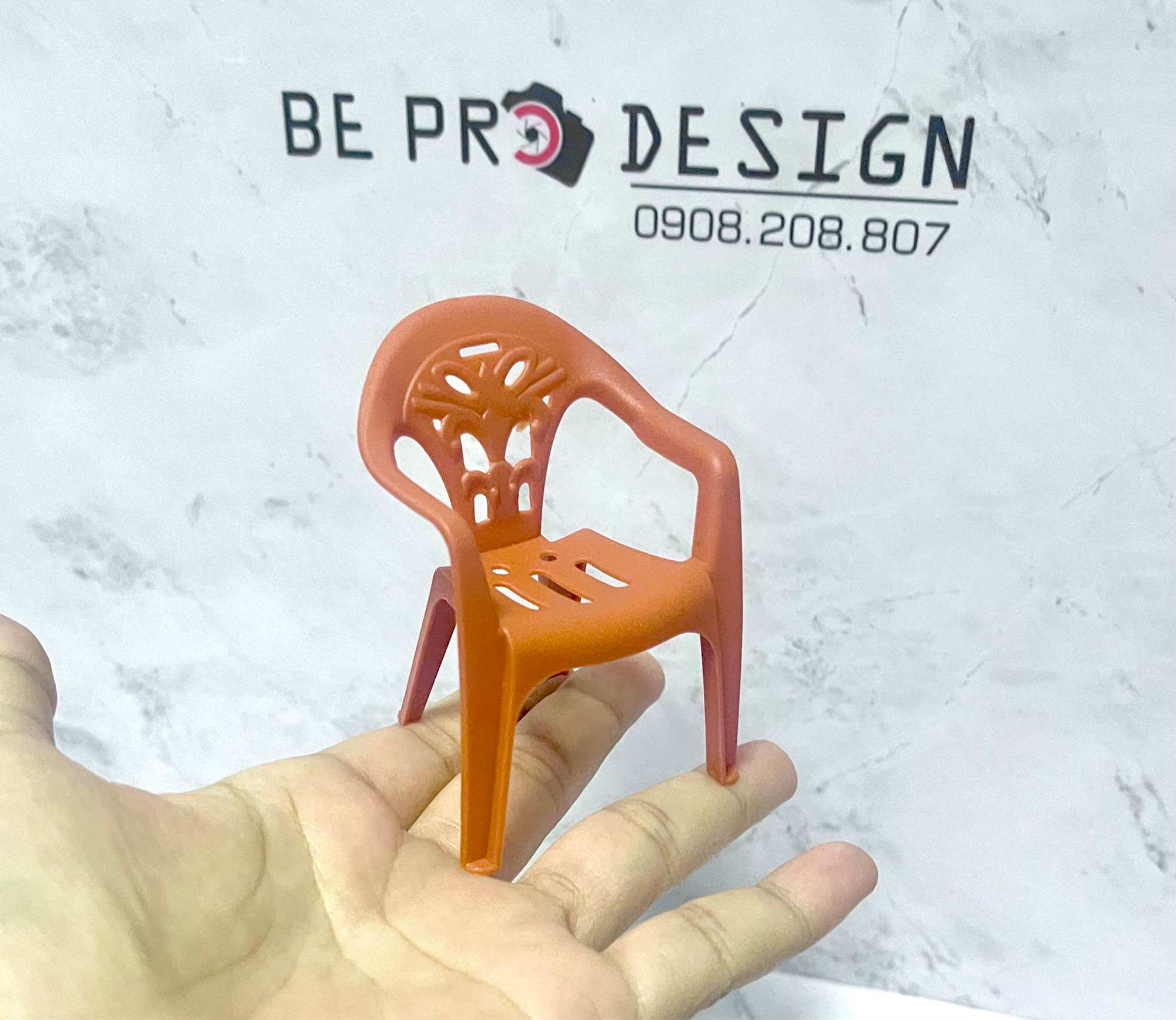 Mô hình bàn ghế nhựa 1/12