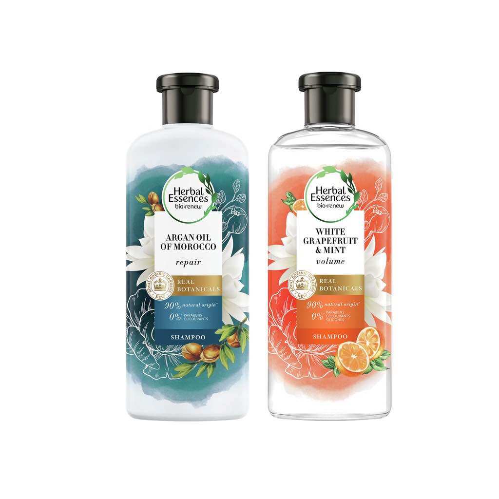 Combo dầu gội + xã herbal essences chai 400ml bưởi và bạc hà / argan oil