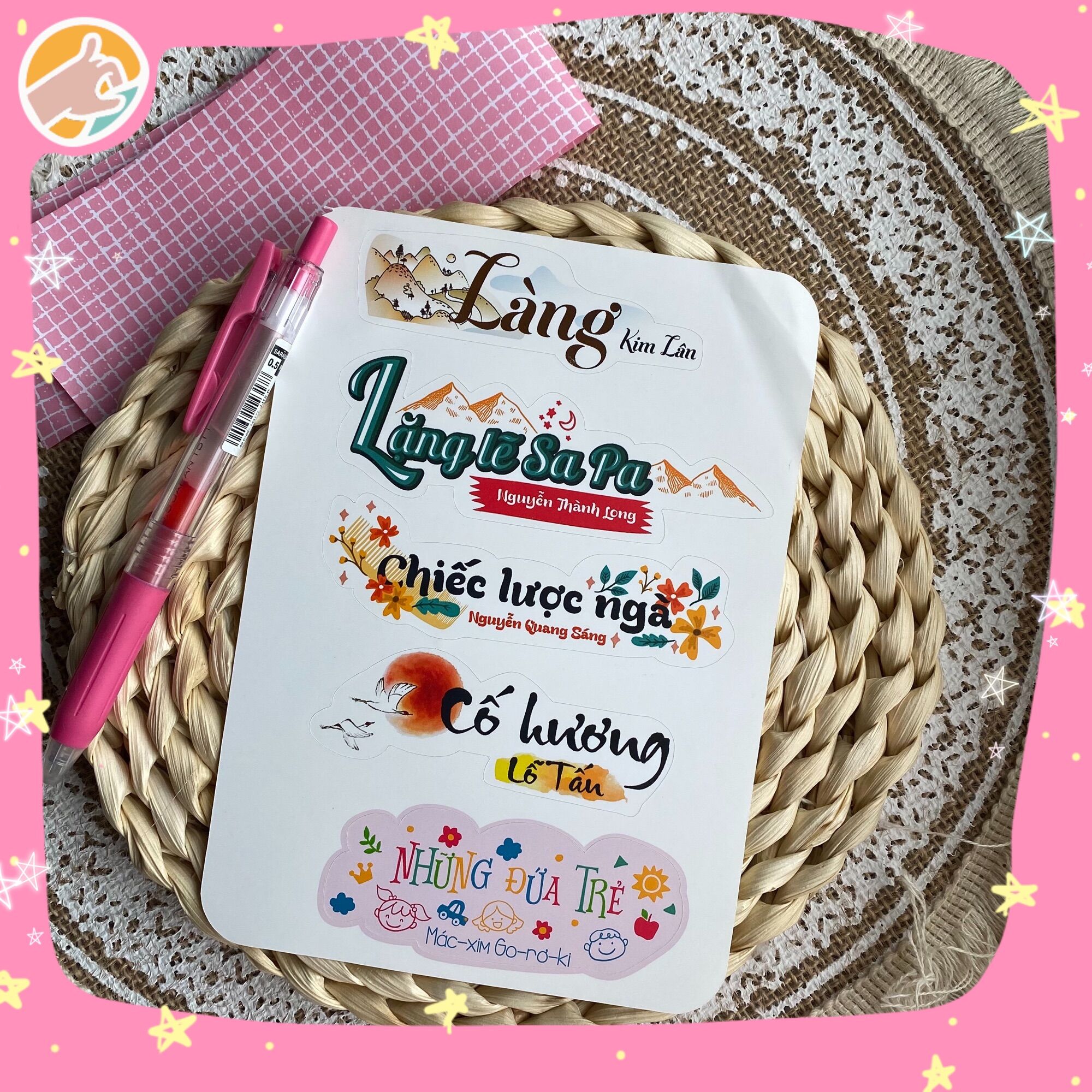 Nhãn dán Sticker môn học 9 - Tựa bài văn