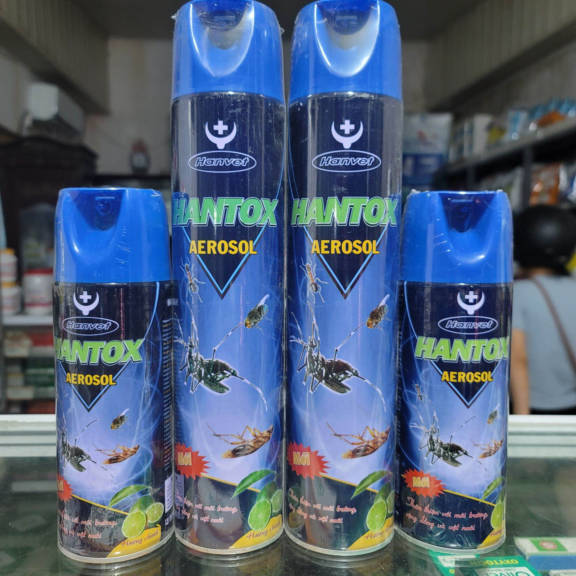 Bình xịt muỗi, ruồi, kiến, gián Hantox aerosol ( 400ml và 600ml)