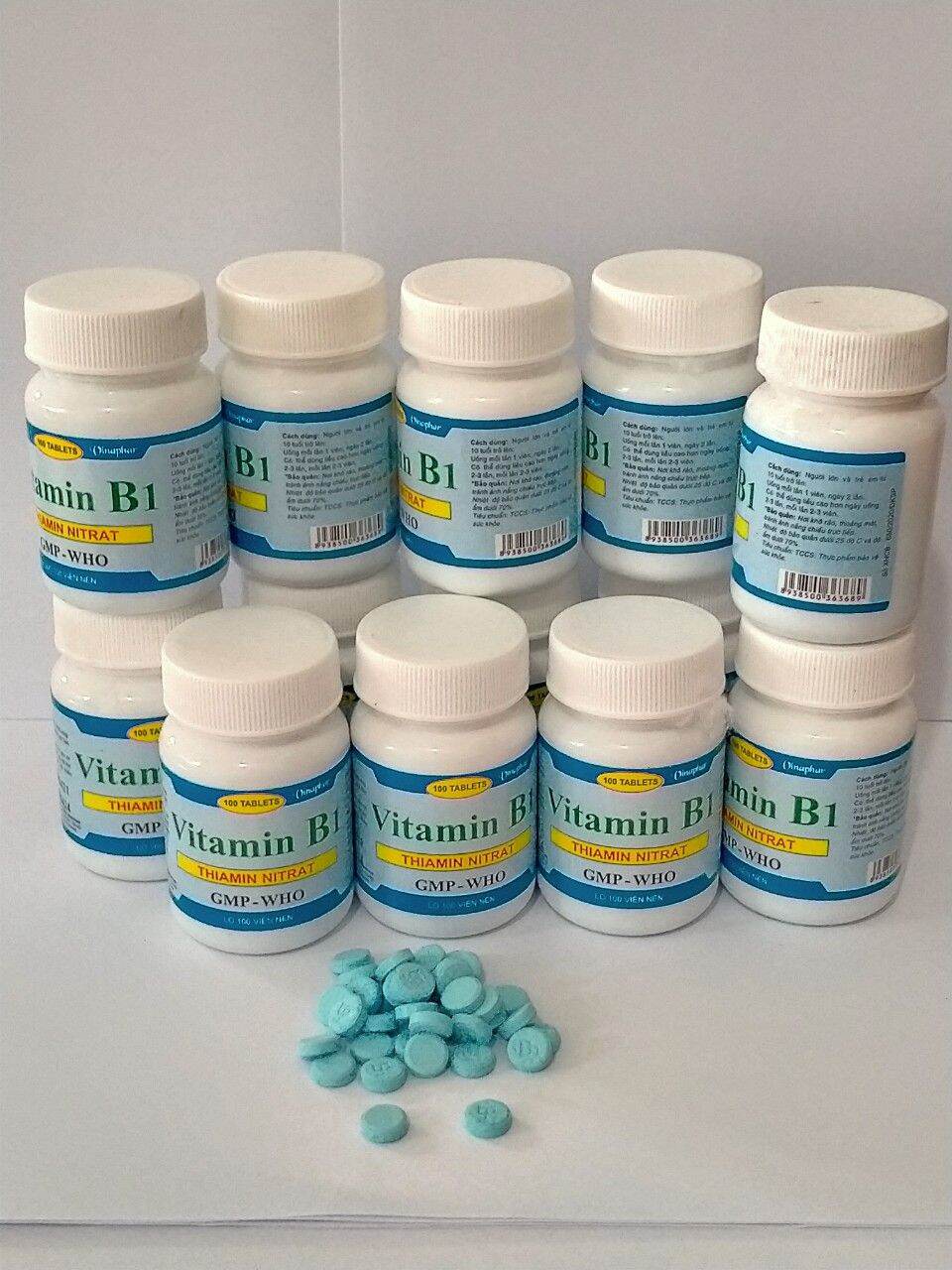 Combo 30 Lọ Vitamin B1 Lọ 100 Viên Tắm Trắng Đắp Mặt Nạ Gội Đầu Kích Thích Mọc Tóc Giúp Tóc Khỏe Đẹp.