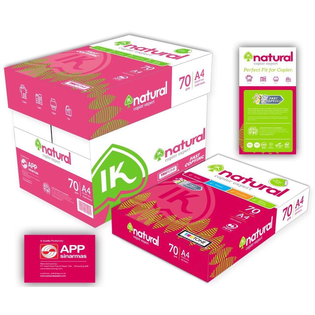 Giấy A4 Natural định lượng 70gsm