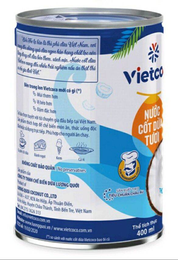 Nước cốt dừa tươi Vietcoco 400ml