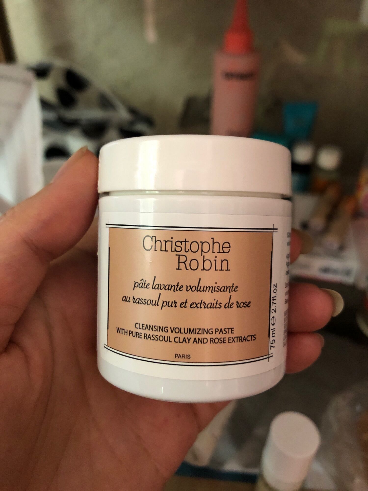 Dầu gội đất sét hoa hồng #christopherobin volume shampoo paste with rassoul clay and rose extract