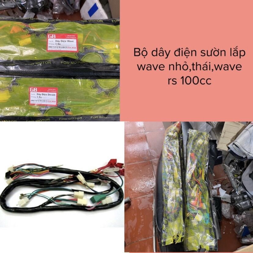 Bộ dây điện sườn xe wave nhỏ,wave 100,50cc,wave thái