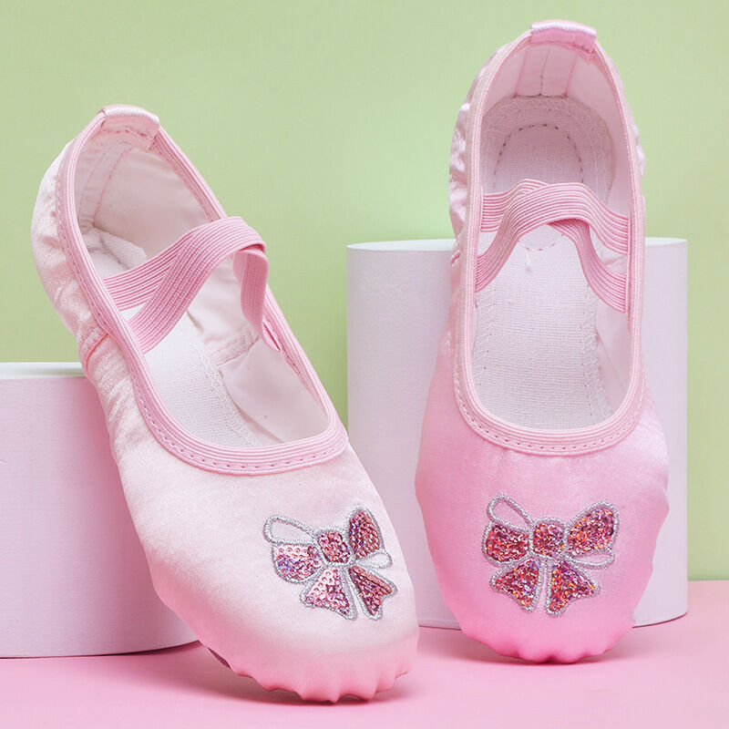 [HCM]GIÀY MÚA BALLET SATIN HỒNG CAO CẤP (Size 25 đến 37)