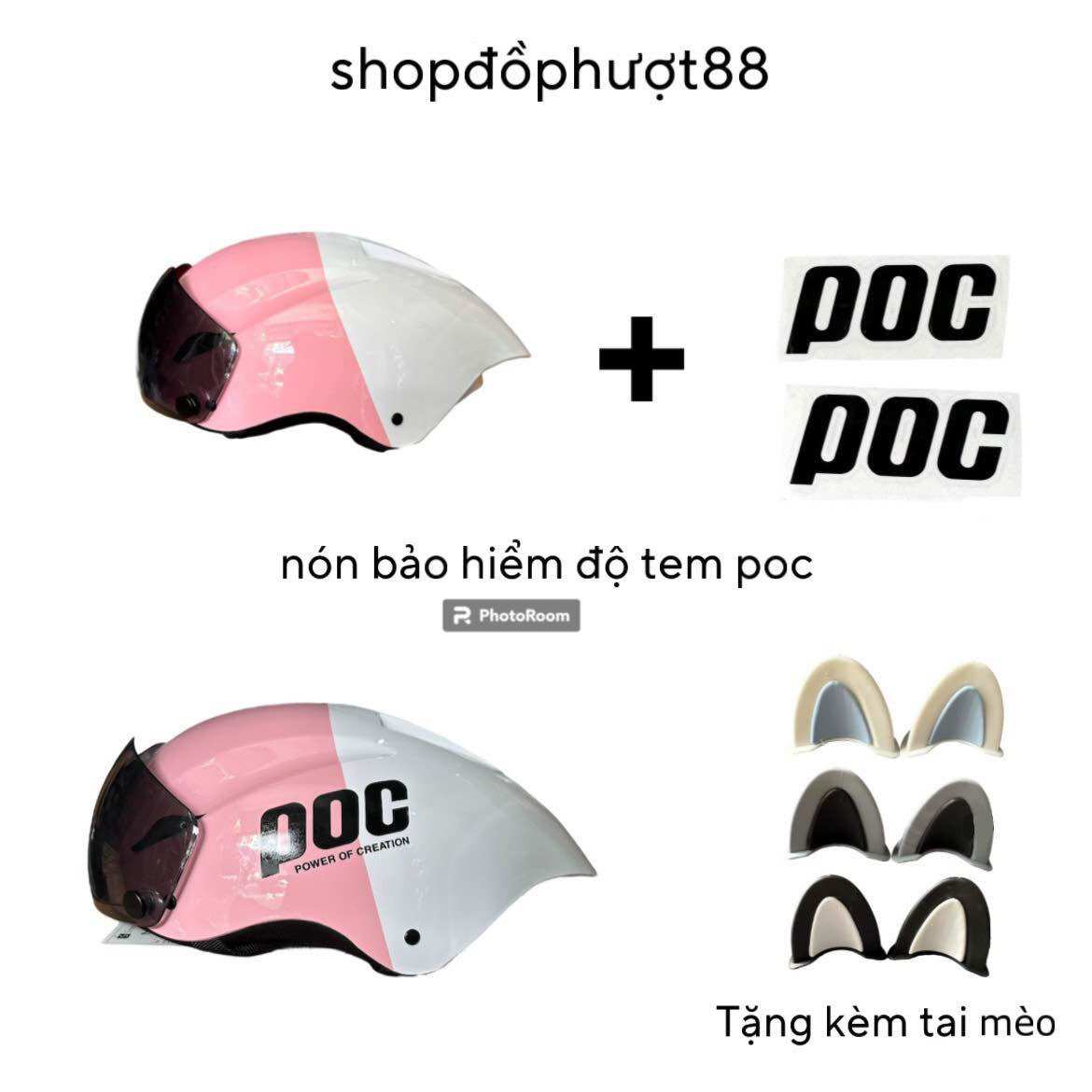 Nón bảo hiểm thể thao độ tem Poc mẫu mới siêu 🔥🔥🔥