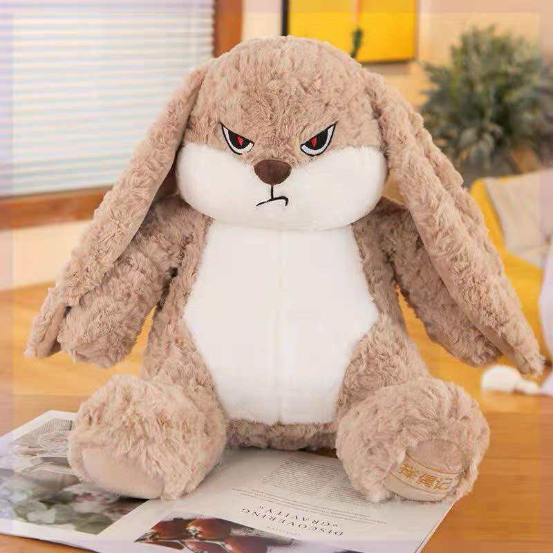 Gấu Bông Thỏ Hờn Dỗi Dễ Thương Thỏ Giận Dữ Lông Xoắn Cao Cấp