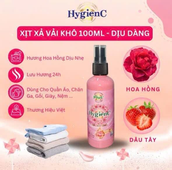 Xịt xả vải khô HygienC
