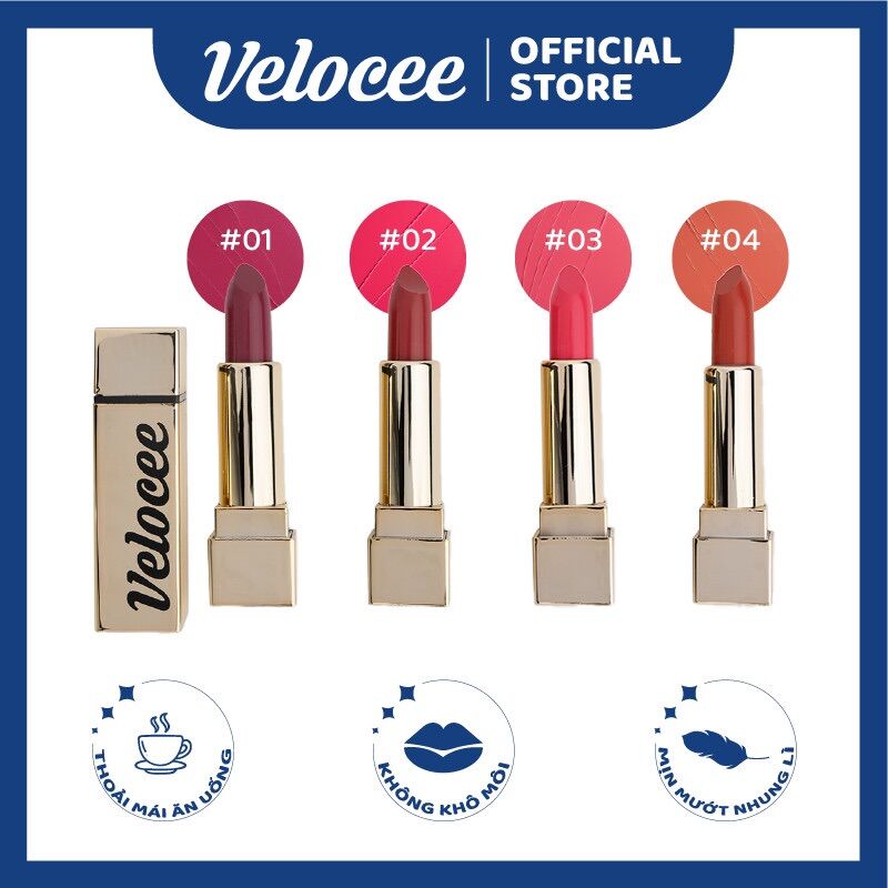 Son thỏi lì Velocee mịn mướt lâu trôi 5g