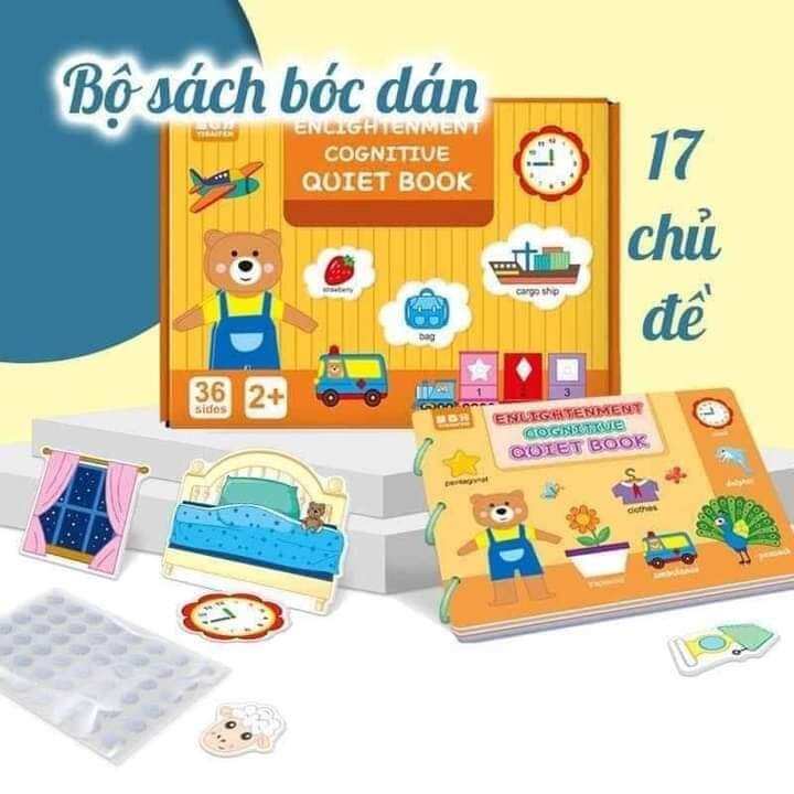 Bộ sách học tập bóc dán thông minh cho bé 2-4 tuổi