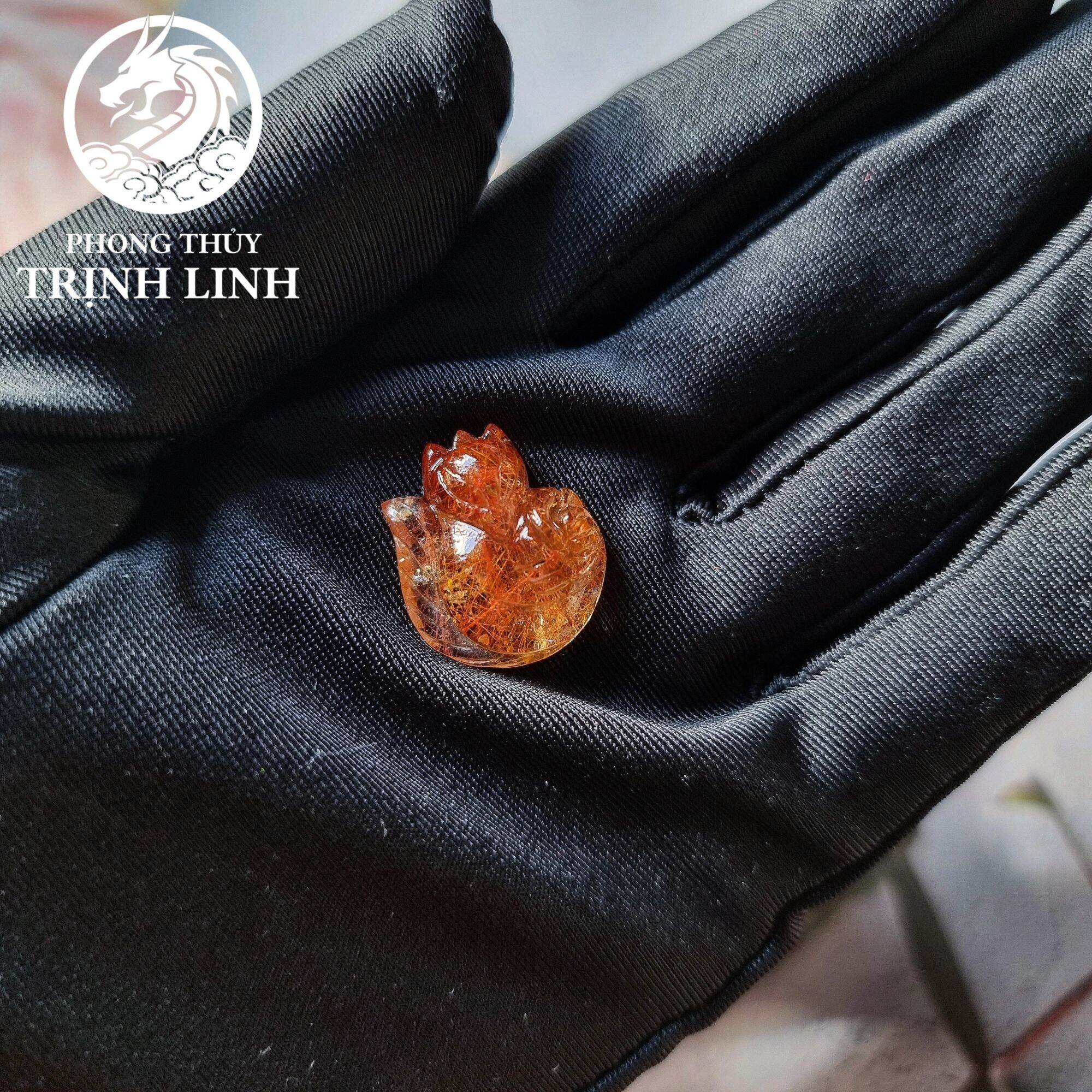 VÒNG CỔ HỒ LY THẠCH ANH TÓC NÂU ĐỎ
