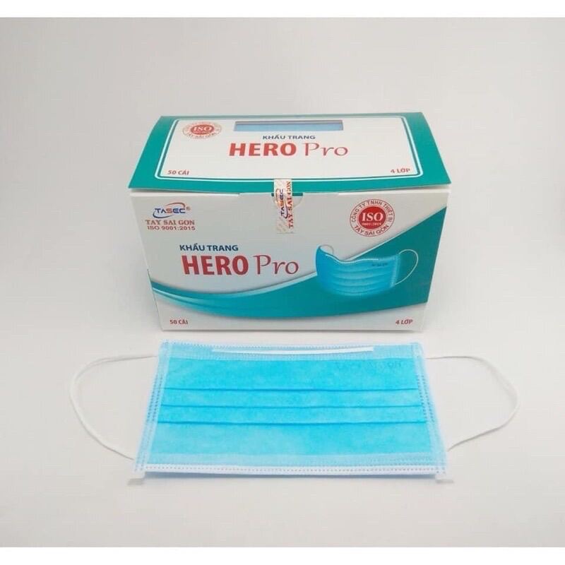 Khẩu trang y tế 4 lớp kháng khuẩn HERO Pro.