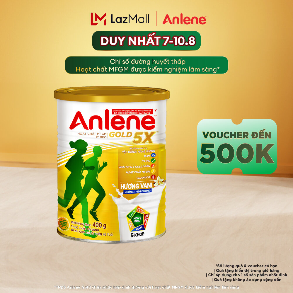 [Voucher giảm đến 26%]Sữa Bột Anlene Gold Hương Vani 400G
