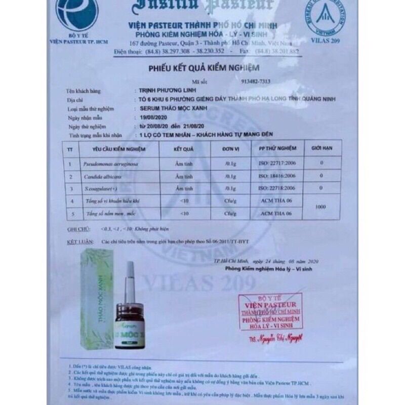 [Sẵn Hàng] Combo Serum Thảo Mộc Xanh (2lọ)