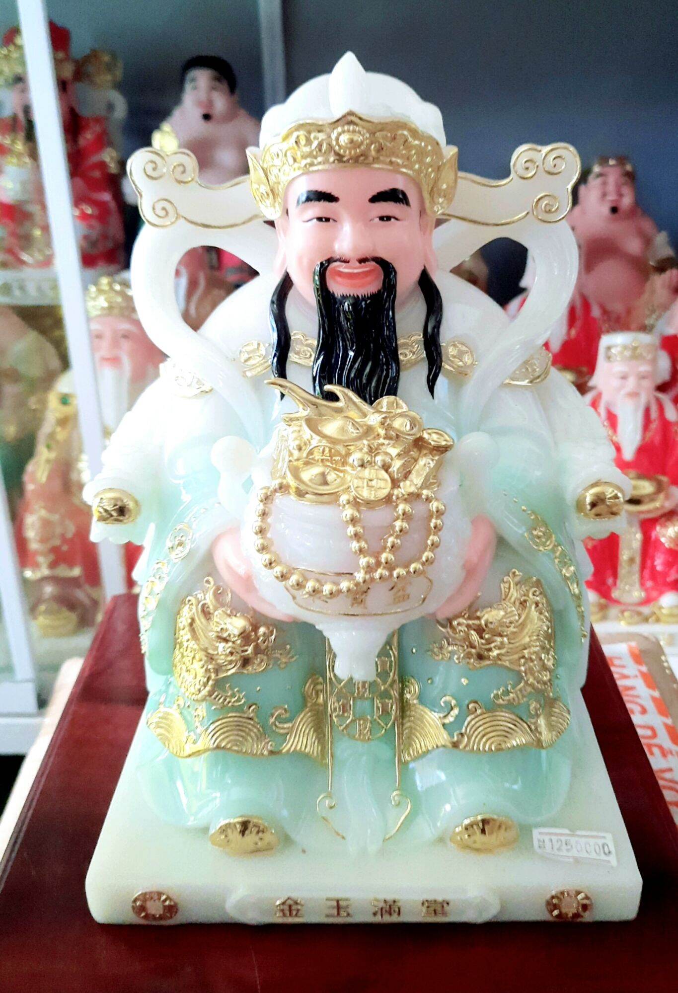 Tượng thần phát (thần tiền) chất liệu đá cao 25cm