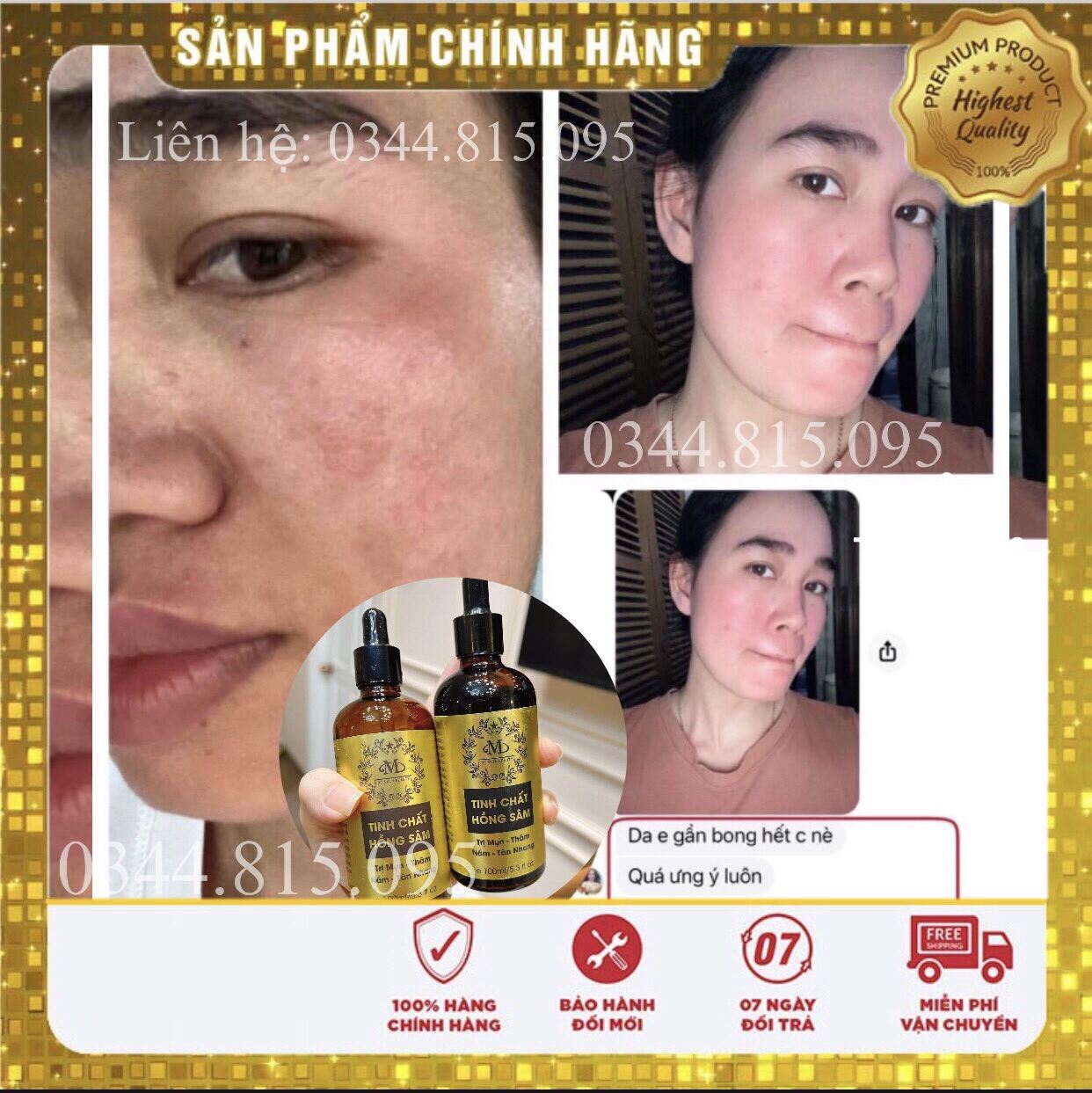 [Mpvc]🌟 Giá Sỉ 3 Chai Tinh Chất Hông Sâm 🌟( Chính Hãng)