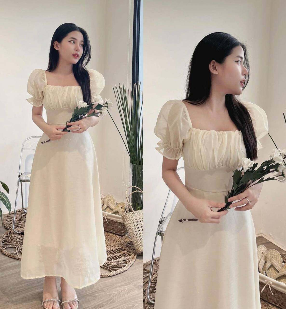 Người ta thả thính bằng vần
em đây thả thính chỉ cần đầm xinh✨✨
❤một chiếc đầm thu hút mọi sự chú ý vì sự thướt tha, duyên dáng, nhẹ nhàng và tinh khôi 
🌟đầm cổ vuông nhún ngực nơ lưng🌟
▪️chất liệu: tơ xốp