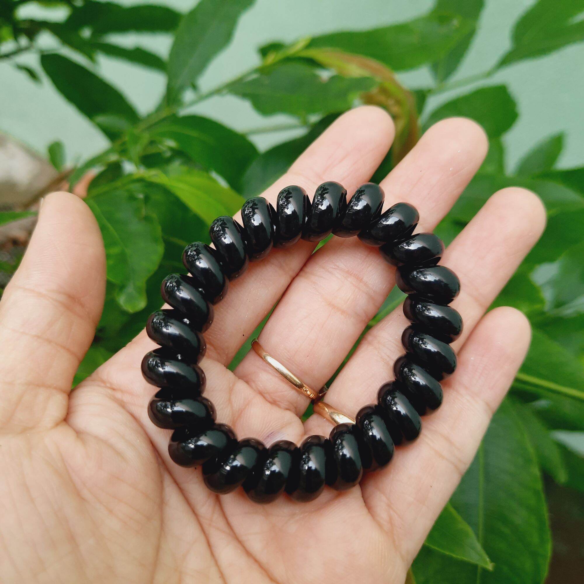 Túi 10 Lò xo cột tóc màu đen (cở to 5cm)
