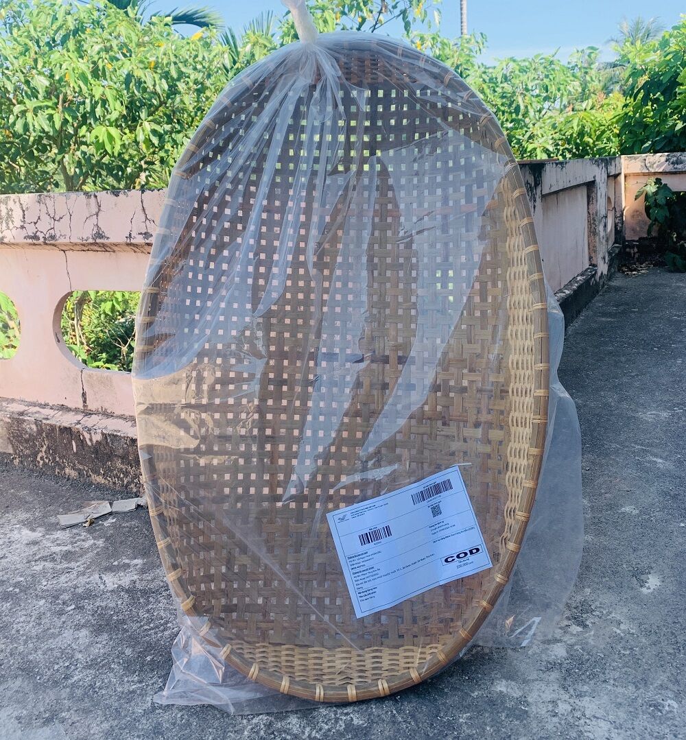 Nôi tre đặt võng cho bé cỡ trung 90x60cm