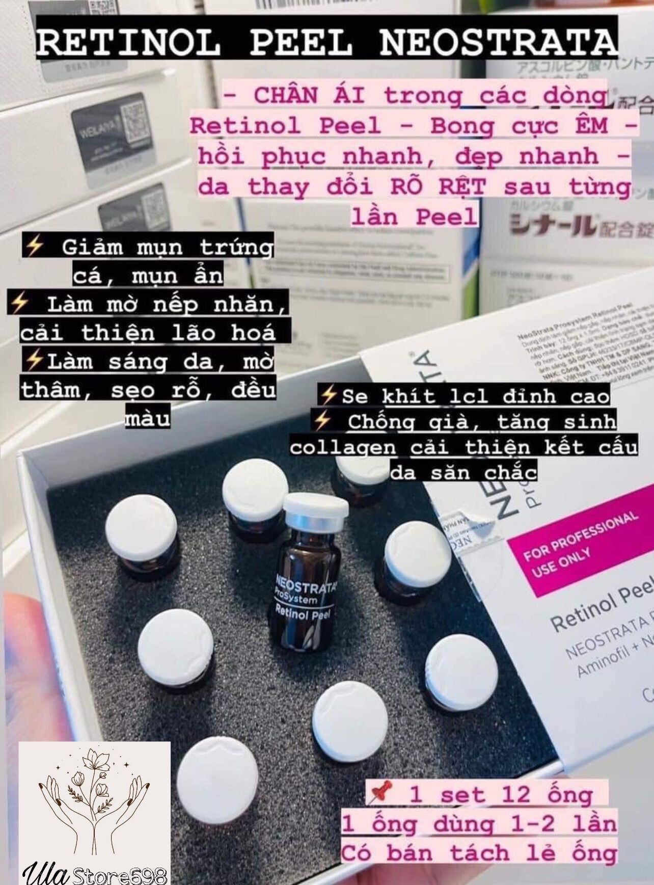 Tinh chất thay da sinh học tái tạo chống lão hóa neostrata prosystem retinol peel